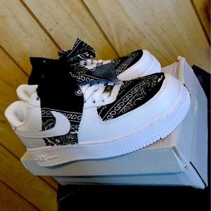 COPY - Black Bandanna Nike Air Force 1’s